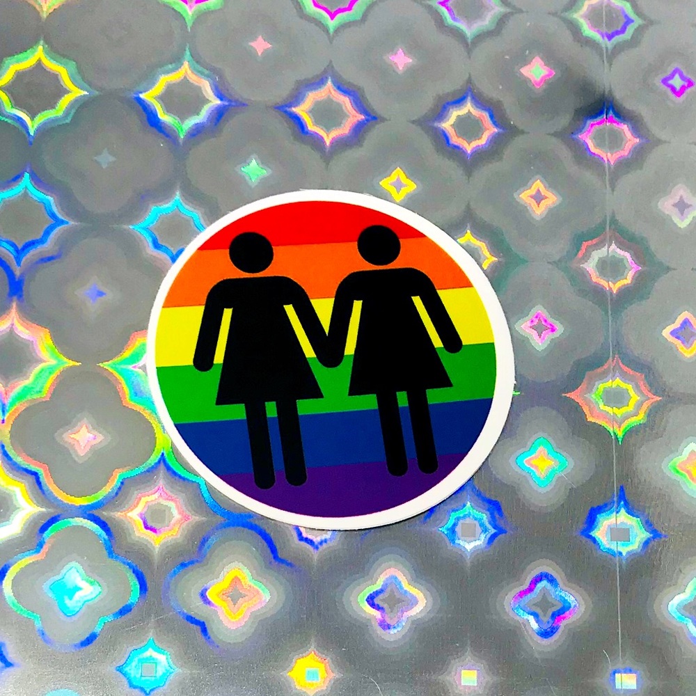 Rainbow Vibrant Pride Single Decor Design Accent Sticker